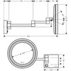 Skutimosi veidrodis su LED lempute Hansgrohe AddStoris, 41790000, chromas