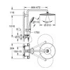 Grohe dušo sistema su termostatu „Rainshower Mono 310“, rankiniu dušu „Euphoria 110 Massage“, 9,5 l/min., chromuota (Pažeista pakuotė)