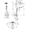 Termostatinė dušo sistema Hansgrohe Croma Select 280 Air 1jet, 26790000