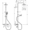 Termostatinė dušo sistema Hansgrohe Vernis Blend 200 1jet EcoSmart, 26089000, chromo