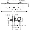 Termostatinis maišytuvas dušui Hansgrohe Ecostat Fine 13324000