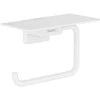 Tualetinio popieriaus laikiklis su lentynėle Hansgrohe AddStoris 41772700, baltas matinis