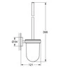 Tualetinio šepečio rinkinys Grohe Essentials 40374001