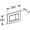 Geberit taustiņš Sigma30, 246x164 mm, juodas/hroms/juodas