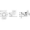 Villeroy &amp; Boch Pakabinamas unitazas VILLEROY amp BOCH Skyla Combi-Pack, Twist flush su softclosing dangčiu, 5656CL01