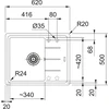 Virtuvės plautuvė Franke Basis BFG 611-62, 114.0723.957