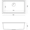 Graniteq Virtuvės plautuvė Quadron Logan 110, HQD7644U8_PVDC1_I, juodas deimantas