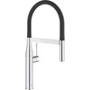 Grohe virtuves izlietnes maisītājs Essence Profi ar izvelkamu dušu, hroms/matēts juodas
