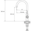 Virtuvinis maišytuvas Quadron JODIE Q LINE SLIM 3623511_BLM, anglies juoda