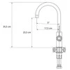 Virtuvinis maišytuvas Quadron JODIE Q LINE SLIM 3623511_BLMPVDG1, matinė juoda/aukso