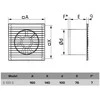 Vonios ventiliatorius Vlano E 100 S (Paprasta komplektacija) ⌀100 mm