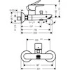 Vonios maišytuvas Hansgrohe Talis E 71740670, juodas matinis
