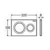 WC mygtukai Viega Prevista, Visign For Style 20, chromas