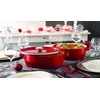 Bikuva.lt Ketaus puodas 29cm 3,8l SLOWCOOK ovalus raudonas