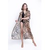 Sha Sha ShaSha gelėtas paplūdimio kimono Exotic flower