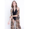 Sha Sha ShaSha gelėtas paplūdimio kimono Exotic flower