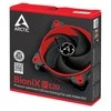 ARCTIC BioniX P120 Kompiuterio korpusui Aušintuvas 12 cm Juoda, Raudona