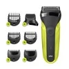 Barzdaskutė Braun Series 3 81702942 skustuvas vyrams Apkarpymo mašinėlė Juoda, Žalia