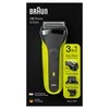 Barzdaskutė Braun Series 3 81702942 skustuvas vyrams Apkarpymo mašinėlė Juoda, Žalia