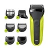 Barzdaskutė Braun Series 3 81702942 skustuvas vyrams Apkarpymo mašinėlė Juoda, Žalia