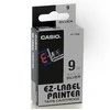 Casio XR-9SR1 etikečių juostelė Juoda ant sidabrinės