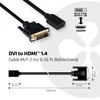 Club 3D CLUB3D DVI į HDMI 1.4 M/F 2 m/6,56 pėdų dvikryptis kabelis