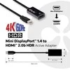 Club 3D CLUB3D Mini DisplayPort 1.4 į HDMI 2.0b HDR aktyvus adapteris