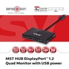 Club 3D CLUB3D Multi Stream Transport Hub DisplayPort 1.2 Quad Monitorius USB maitinamas