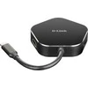 D-Link DUB-M420 knyginių kompiuterių dokas / jungčių replikatorius Vielinis Thunderbolt 3 Juoda, Sidabras