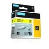 DYMO Rhino Professional, pastebimas susitraukiantis vamzdelis, 12x1,5 mm, juodas tekstas ant geltonos žarnos, 1,5 m, 18056