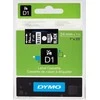 DYMO D1 Juostelė 24mm x7m / baltas ant juodos (53721 / S0721010)