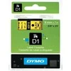 Juostelė DYMO D1 9mm x 7m, juoda ant geltono / S0720730 40918
