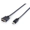 Equip 119336 vaizdo kabelio adapteris 2 m DisplayPort DVI-D Juoda