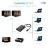 I-TEC USB C prie dviejų HDMI prievadų vaizdo adapteris 2x HDMI prievadas 4K Ultra HD suderinamas su Thunderbolt 3