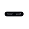 I-TEC USB C prie dviejų HDMI prievadų vaizdo adapteris 2x HDMI prievadas 4K Ultra HD suderinamas su Thunderbolt 3