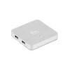I-tec Metal U3HUBMETAL4 sąsajos šakotuvas USB 3.2 Gen 1 (3.1 Gen 1) Type-A 5000 Mbit/ai Sidabras