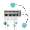 I-TEC USB 3.0 įkrovimo HUB 10 prievadų prievadas su išoriniu maitinimo adapteriu 48 W 10x USB įkrovimo prievadas, skirtas planšetiniams kompiuteriams Nešiojamiesiems kompiuteriams Ultrabooks kompiuteriams