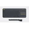 Logitech K400 Plus klaviatūra Radijo dažnio belaidė QWERTY Skandinaviškas Juoda