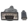 Intracom Manhattan 151283 serijinis kabelis Juoda, Sidabras 0,45 m USB-C Serial/COM/RS232/DB9