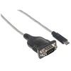 Intracom Manhattan 151283 serijinis kabelis Juoda, Sidabras 0,45 m USB-C Serial/COM/RS232/DB9