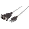 StarTech Manhattan 151856 serijinis kabelis Sidabras 0,45 m USB A Serial/COM/RS232/DB9