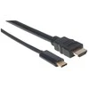 StarTech Manhattan 152235 vaizdo kabelio adapteris 1 m C tipo USB HDMI Juoda