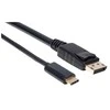 Manhattan 152464 vaizdo kabelio adapteris 2 m C tipo USB DisplayPort Juoda