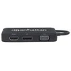 MANHATTAN 152600 Manhattan AV USB-C 3.1 kelių prievadų adapteris –> HDMI/DP/VGA/DVI