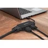 MANHATTAN USB-C 3-in-1 kelių prievadų A/V keitiklis USB-C į DVI HDMI arba VGA Females 4K30Hz HDMI 1080p prie VGA arba DVI Juodas