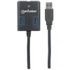 Manhattan 162296 sąsajos šakotuvas USB 3.2 Gen 1 (3.1 Gen 1) Type-A 5000 Mbit/ai Juoda