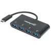 MANHATTAN 162746 Manhattan SuperSpeed USB-C 3.1 Gen1 iki 4-jungtys USB-A 3.0 šakotuvas (3x USB-A)