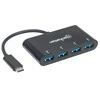 MANHATTAN 162746 Manhattan SuperSpeed USB-C 3.1 Gen1 iki 4-jungtys USB-A 3.0 šakotuvas (3x USB-A)