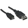 StarTech Manhattan 1,8m USB 2.0 A/Micro-B USB laidas 1,8m USB A Micro-USB B Juoda