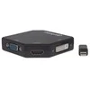 StarTech Intracom MANHATTAN 3-in-1 4K Mini DP Adapteris Mini DisplayPort Male to HDMI/DVI/VGA Female Passive Juodas